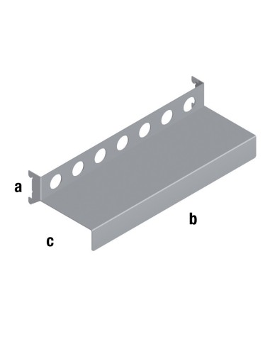 RIPIANO IN LAMIERA FORATA 35X11 PER MONTANTE 25 mm