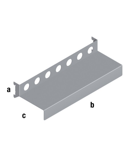 RIPIANO IN LAMIERA FORATA 35X11 PER MONTANTE 25 mm