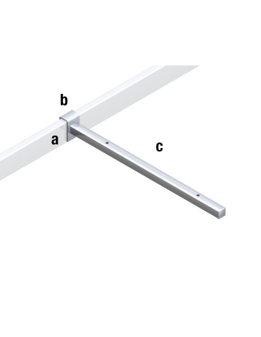 STAFFA PER PIANO CON ATTACCO TUBO 13X38 mm