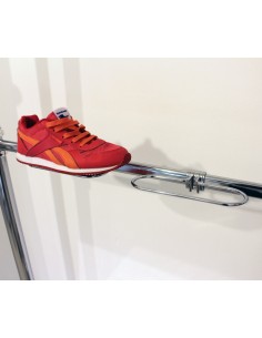 ESPOSITORE SCARPE CON ATTACCO TUBO OVALE 30X15 CM 2