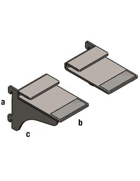 COPPIA STAFFE A PINZA PER RIPIANO VETRO SPES. 8 MM