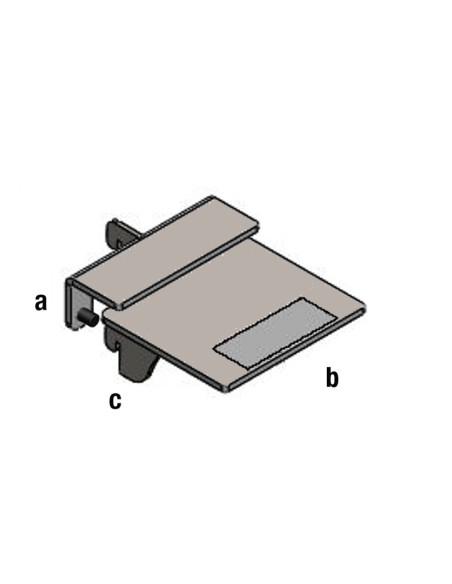 STAFFE A PINZA CENTRALE PER RIPIANO VETRO. 8 mm