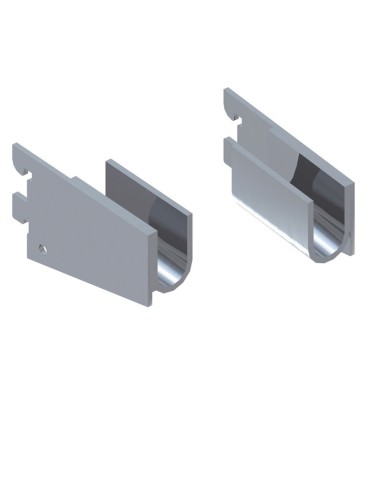 COPPIA ATTACCO FRONTALE PER BARRA OVALE 30x15 mm
