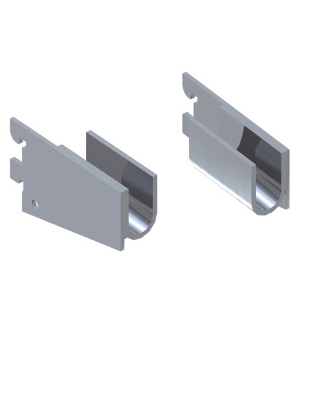 COPPIA ATTACCO FRONTALE PER BARRA OVALE 30x15 mm