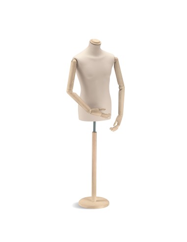 BUSTO POLIURETANO CON BRACCIA IN LEGNO CON VESTE