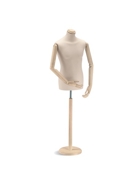 BUSTO POLIURETANO CON BRACCIA IN LEGNO CON VESTE