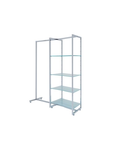 GONDOLA SEMPLICE PIANI APPENDIABITI CROMATO / ORO