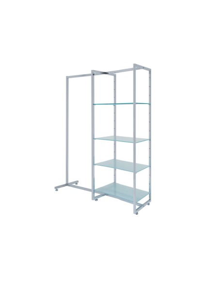 GONDOLA SEMPLICE PIANI APPENDIABITI CROMATO / ORO