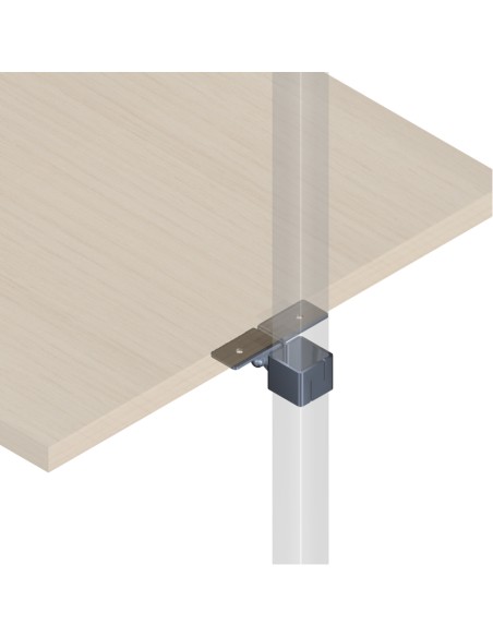 KIT 6 SUPPORTI MENSOLE RIPIANO LEGNO TUBO 25x25 mm