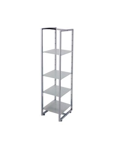 GONDOLA SEMPLICE TUBO 40 CM 4 PIANI CRISTALLO