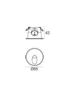 I-LÈD - FARETTO DA PARETE A INCASSO QUARA 65-R 2