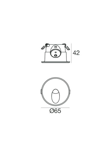 I-LÈD - FARETTO DA PARETE A INCASSO QUARA 65-R