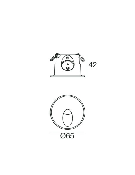 I-LÈD - FARETTO DA PARETE A INCASSO QUARA 65-R