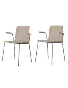 SET 2 SEDIE ALICE CHAIR CON BRACCIOLI APERTI IMPILABILE