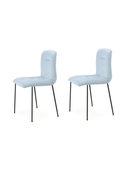 SET 2 SEDIE ALICE POP TESSUTO SEDUTA IN VELLUTO