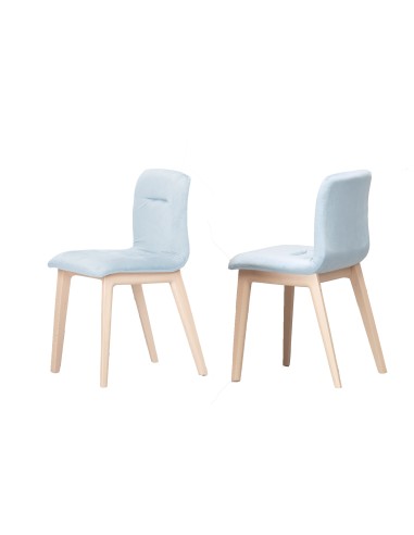 SET 2 SEDIE ALICE POP TESSUTO SEDUTA VELLUTO LEGNO