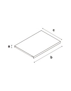 RIPIANO IN METALLO BIFACCIALE H 2,5 cm