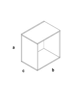 CUBO CON SCHIENA ESPOSITORE CAGE L.559xP.382xH.584