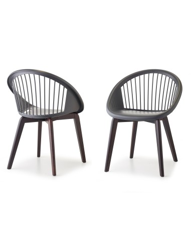 SET 2 SEDIE GIULIA TELAI LEGNO SCOCCA TECNOPOLIMER