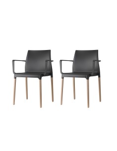 SET 2 SEDIE POLTRONA NATURAL CHLOE'MON AMOUR BRACCIA