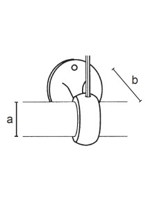 DISTANZIATORE DI ESTREMITA' PASSANTE TUBO 32-25mm 2