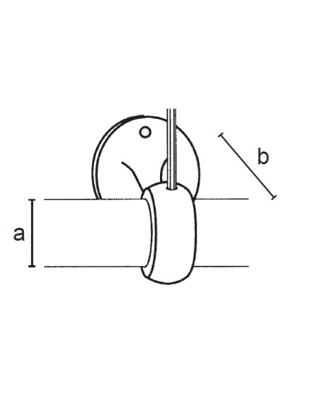 DISTANZIATORE DI ESTREMITA' PASSANTE TUBO 32-25mm