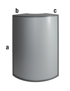 BANCO RECEPTION ALTO ANGOLO  60X60XH 110 CM