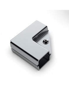 GIUNTO A L 2 VIE PER TUBO QUADRO 25x25 mm