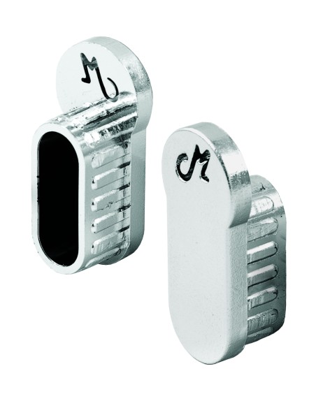 COPRITESTA X TUBO OVALE 30x15 CON VELETTA FINE CORSA PLASTICA NERO