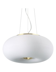 ARIZONA LAMPADA SOSPESA CON DIFFUSORE IN VETRO RIGATO E SABBIATO FINITURE IN OTTONE