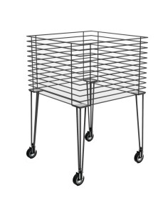 CESTA ALTA CON RUOTE STRUTTURA CON TONDINI EDILI 60x60 cm H 100 cm