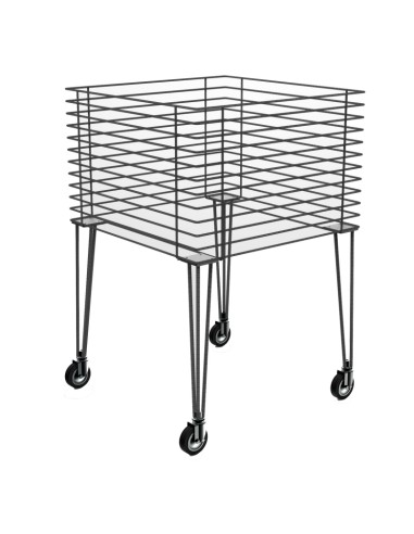 CESTA ALTA CON RUOTE STRUTTURA CON TONDINI EDILI 60x60 cm H 100 cm