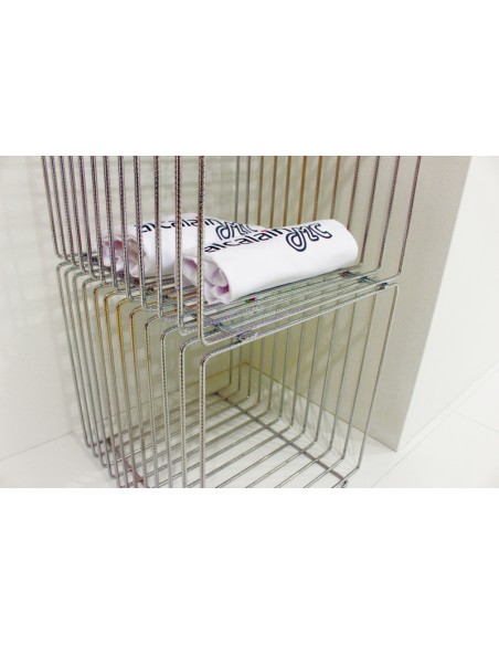 ESPOSITORE CUBO IN TONDINO EDILE h 40x40x40-60 cm COMPONIBILE