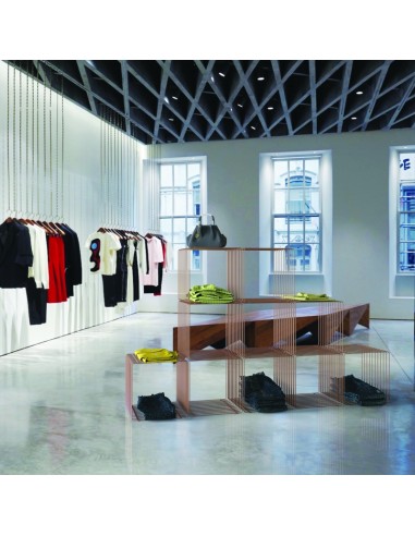 ESPOSITORE CUBO IN TONDINO EDILE h 40x40x40-60 cm COMPONIBILE