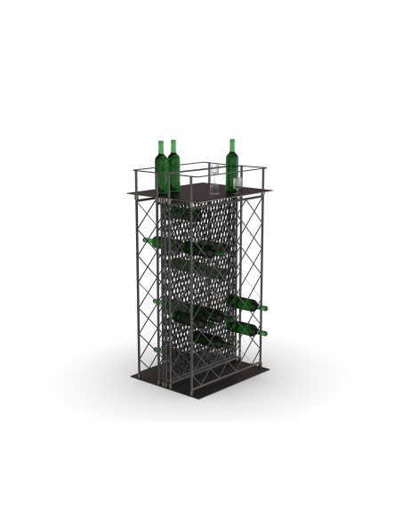 ESPOSITORE BIFACCIALE ENOTECA VINI BOTTIGLIE STRUTTURA TONDINO EDILE