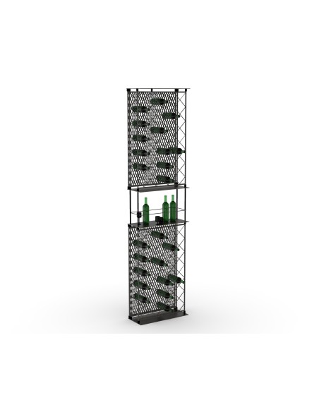 ESPOSITORE ENOTECA VINI BOTTIGLIE IN TONDINO EDILE DOPPIA ALTEZZA