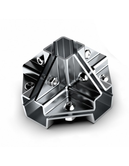 GIUNTO A 5 VIE PER TUBO QUADRO 25x25 mm