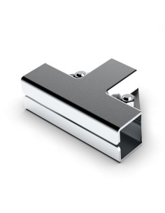 GIUNTO A 3 VIE A 'T' PER TUBO QUADRO 25x25 mm