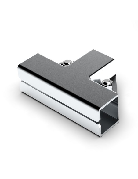 GIUNTO A 3 VIE A 'T' PER TUBO QUADRO 25x25 mm