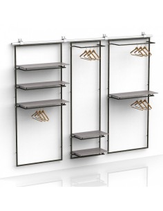 KIT ARREDO SCORREVOLE A PARETE CON BINARIO 3 CORNI