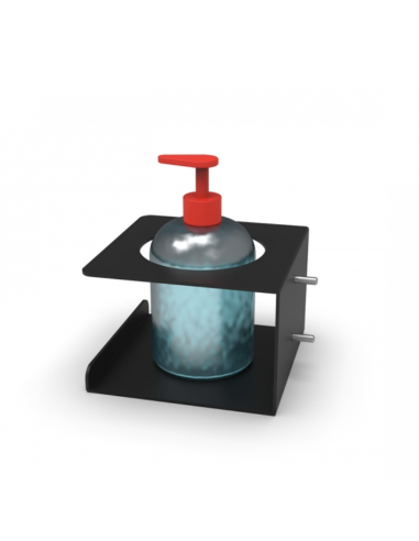 SUPPORTO DA MURO IN LAMIERA PER GEL IGIENIZZANTE