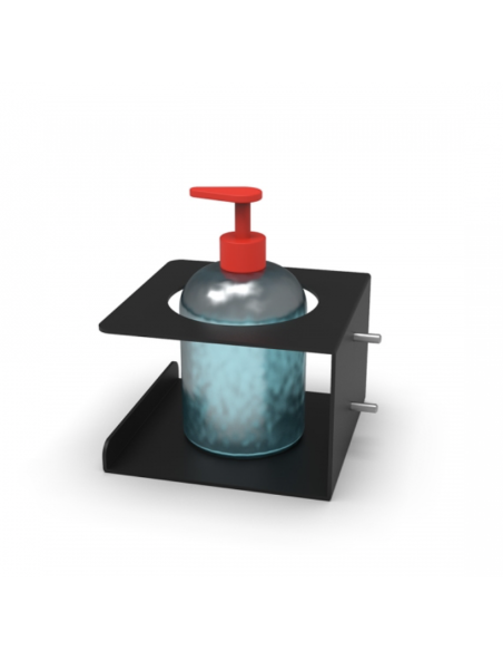 SUPPORTO DA MURO IN LAMIERA PER GEL IGIENIZZANTE