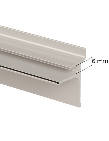 REGGIMENSOLA PANNELLO DOGATO PER RIPIANO VETRO PROFILO IN ALLUMINIO SP 6-8 mm ZINCATO