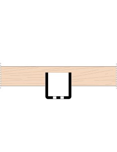 PANNELLO A TRAPEZIO H 2400X300 CM MONTANTE A VISTA PASSO 25 mm 2