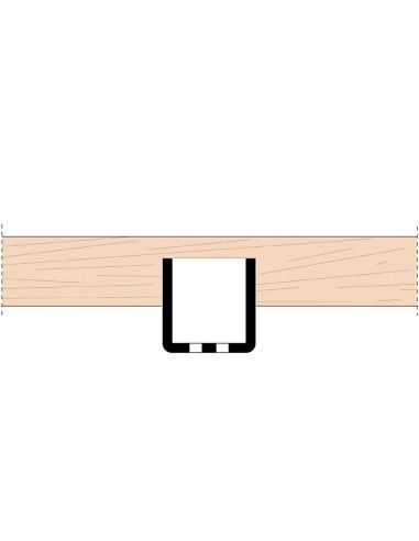 PANNELLO A TRAPEZIO H 2400X300 CM MONTANTE A VISTA PASSO 25 mm