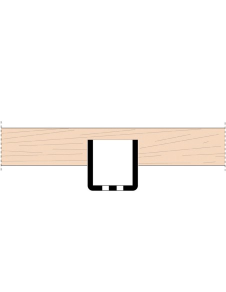 PANNELLO A TRAPEZIO H 2400X300 CM MONTANTE A VISTA PASSO 25 mm