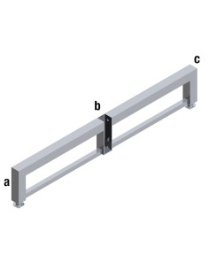 PIEDE PER CORNICE CREMAGLIERATA  A T TUBO 25x25 mm