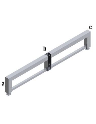 PIEDE PER CORNICE CREMAGLIERATA  A T TUBO 25x25 mm