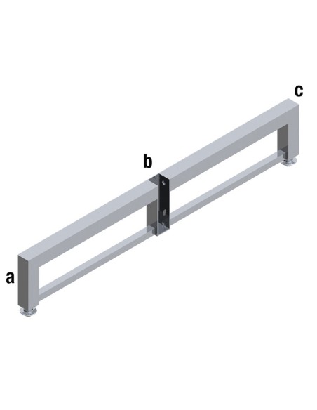 PIEDE PER CORNICE CREMAGLIERATA  A T TUBO 25x25 mm