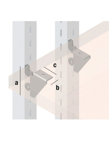 COPPIA STAFFE REGGIPIANO PER MENSOLA CORTO